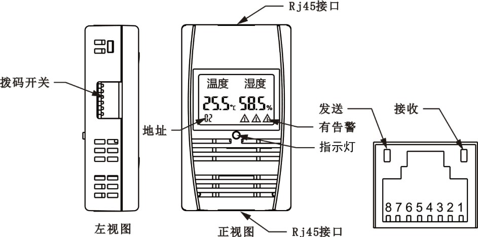 SPD-HT485_D机架温湿度传感器，机架温湿度传感器